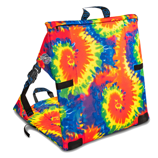 Tie Dye Crazy Creek Chair on White Background