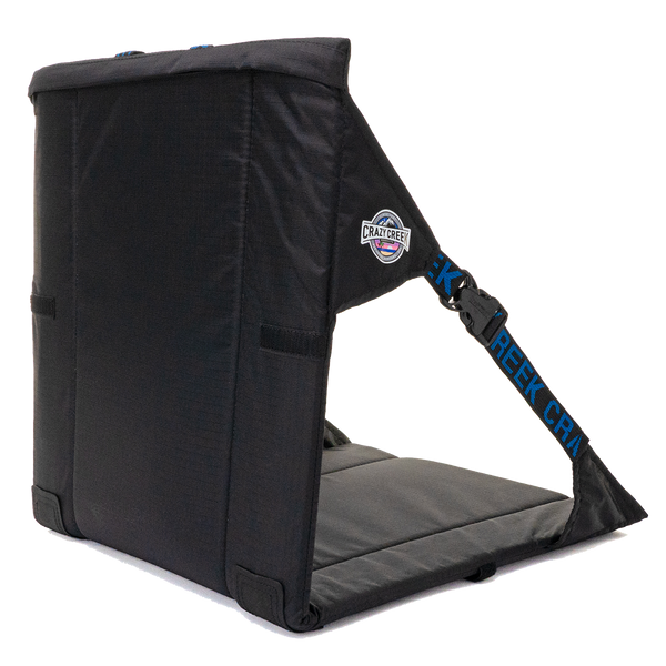 Black Crazy Creek Chair on White Background