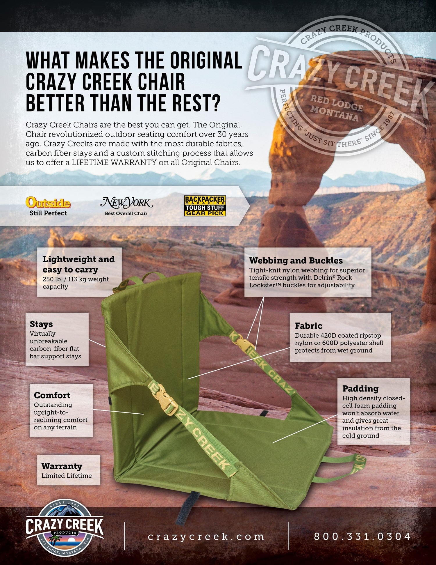 Crazy Creek Original USA Chair – Crazy Creek Products